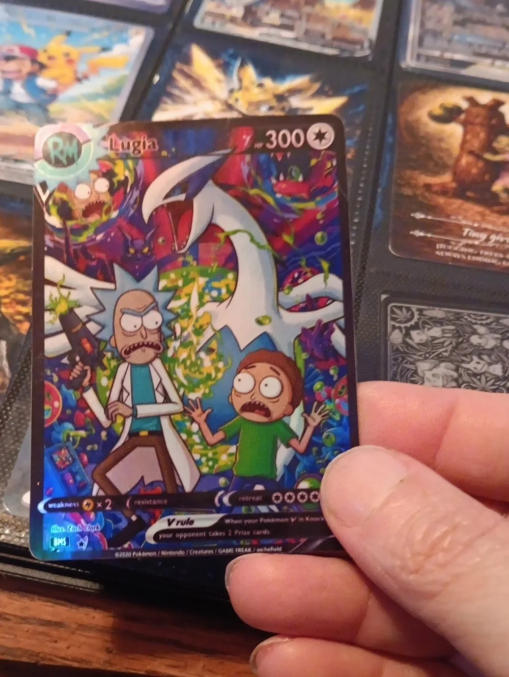Lugia V Custom Holographic Trading Card - Multicolor